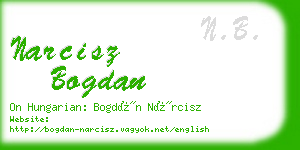 narcisz bogdan business card